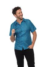 Tshirt Jaren 70 Blauw, Kleding | Heren, Carnavalskleding en Feestkleding, Nieuw, Verzenden