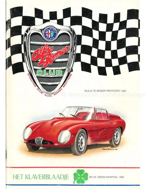 1998 ALFA ROMEO CLUB HET KLAVERBLAADJE 83 NEDERLANDS, Boeken, Auto's | Folders en Tijdschriften, Alfa Romeo