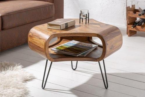 Retro salontafel ORGANIC LIVING 70cm Sheesham palissander, Huis en Inrichting, Tafels | Salontafels, Ophalen of Verzenden