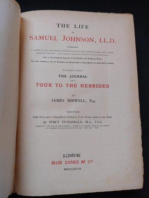 James Boswell, Percy Fitzgerald (Editor) - The Life of, Antiek en Kunst, Antiek | Boeken en Bijbels