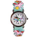 Fako® - Kinderhorloge - 3D - Eenhoorn Starlight – Mintgroen, Nieuw, Verzenden