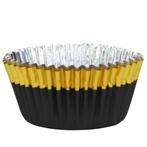Cupcake Cups PME Zwart met Gouden Rand 30 stuks, Hobby en Vrije tijd, Taarten en Cupcakes maken, Nieuw, Verzenden
