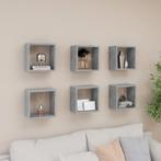 vidaXL Wandschappen kubus 6 st 26x15x26 cm betongrijs, Huis en Inrichting, Woonaccessoires | Wandplanken en Boekenplanken, Verzenden