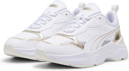 PUMA Cassia Metallic Shine Dames Sneakers - PUMA White-PUMA, Kleding | Dames, Schoenen, Nieuw, Verzenden