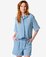 HEMA Damesshirt Lila tencel middenblauw, Kleding | Dames, Verzenden, Nieuw