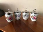 Royal Worcester - Eierhouder set (4) - Metaal, Porselein -, Antiek en Kunst