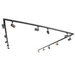 Modern railsysteem met 14 spots zwart 1-fase  - Iconic Jeana, Huis en Inrichting, Lampen | Spots, Verzenden, Nieuw, Modern