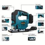 Decoupeerzaag - Met 1 Accus - 3000Mah - Blauw - SNOK •, Doe-het-zelf en Verbouw, Verzenden, Zo goed als nieuw