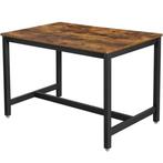 Hoppa! KDT68X Eettafel metaal/hout 120x68 van €79 voor €33, Huis en Inrichting, Tafels | Eettafels, Ophalen of Verzenden, Nieuw