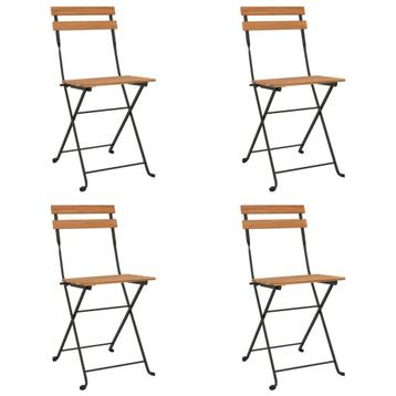 4x Teakhouten Bistrostoel Inklapbaar | retourdeal | Super... beschikbaar voor biedingen