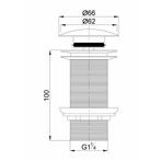 Clickwaste Wiesbaden Caral Verlengd 5/4 Geborsteld Staal, Ophalen of Verzenden, Nieuw