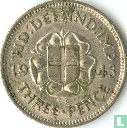 Verenigd Koninkrijk 3 pence 1943 (type 1), Postzegels en Munten, Munten | Europa | Niet-Euromunten, Losse munt, Goud, Zilver, Verzenden