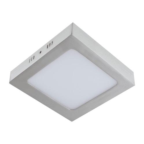 LED Plafondlamp vierkant | 12 watt | Mat chrome | IP20, Huis en Inrichting, Lampen | Plafondlampen, Nieuw, Kunststof, Metaal, Ophalen of Verzenden