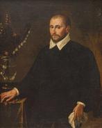 Italiaanse school (XVII) - Ritratto duomo con vaso di fiori