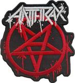 Anthrax - Pent Logo - Patch officiële merchandise, Ophalen of Verzenden, Nieuw, Kleding