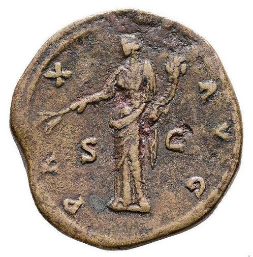 Romeinse Rijk. Antoninus Pius (138-161 n.Chr.). Sestertius, Postzegels en Munten, Munten | Europa | Niet-Euromunten