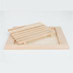 HOCHO Beukenhouten Broodsnijplank 355x250x22 mm – Met Kru., Ophalen of Verzenden, Nieuw