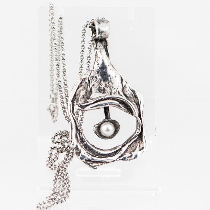 Zonder Minimumprijs - Halsketting Zilver Parel - Israël, Sieraden, Tassen en Uiterlijk, Kettingen