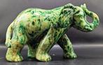 Aventurine Met de hand uitgehouwen olifant - Hoogte: 180 mm