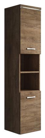 Badkamerkast Paso 35 x 35 x 160 cm Bruin Eiken Kolomkast, Verzenden, Nieuw, (Half)hoge kast