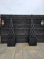 Jardinière (2) - Metaal - XL Set 245cm - Zwart