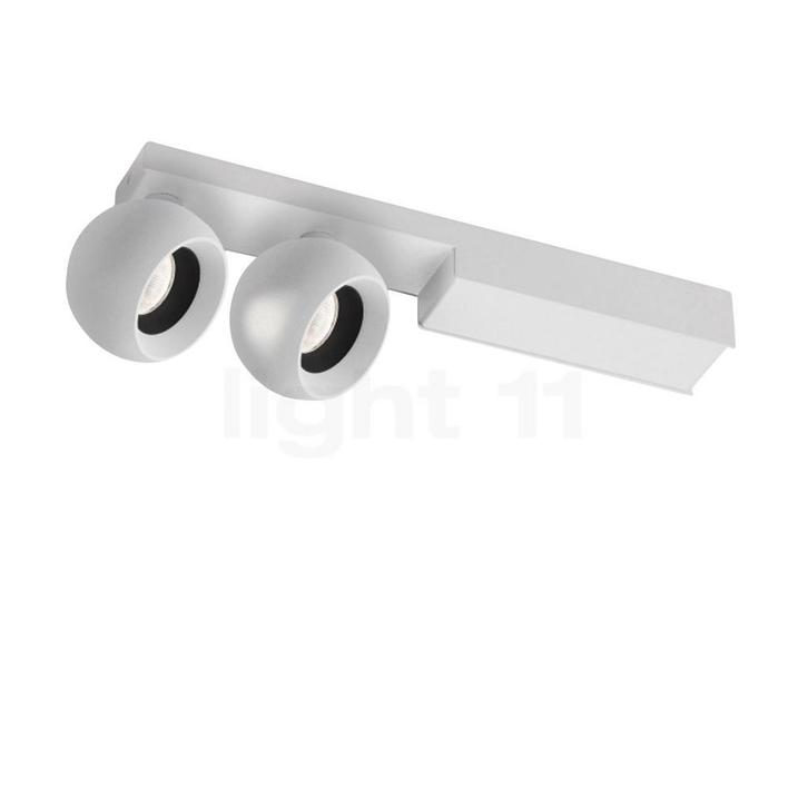 Delta Light Bowie On Plafondlamp LED 2-lichts, wit, Huis en Inrichting, Lampen | Spots, Nieuw, Verzenden