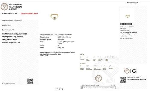 Zonder Minimumprijs - Ring - 14 karaat Geel goud - 0.71ct., Sieraden, Tassen en Uiterlijk, Ringen