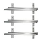 GGM Gastro | Wandplanken PREMIUM - 1600x400mm - met 3 |, Verzenden, Nieuw in verpakking