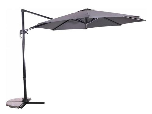 Zweefparasol Libra Grijs Ø300cm inclusief kruisvoet & hoes, Tuin en Terras, Parasols, Zweefparasol, Nieuw, 3 tot 4 meter, Kantelbaar