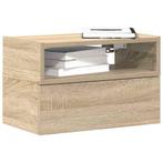 vidaXL Nachtkastjes 2 st wandgemonteerd 45x26x28,5cm sonoma, Verzenden, Nieuw, Hout