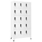 vidaXL Lockerkast 90x40x180 cm staal wit, Huis en Inrichting, Kasten | Lockerkasten, Verzenden, Nieuw