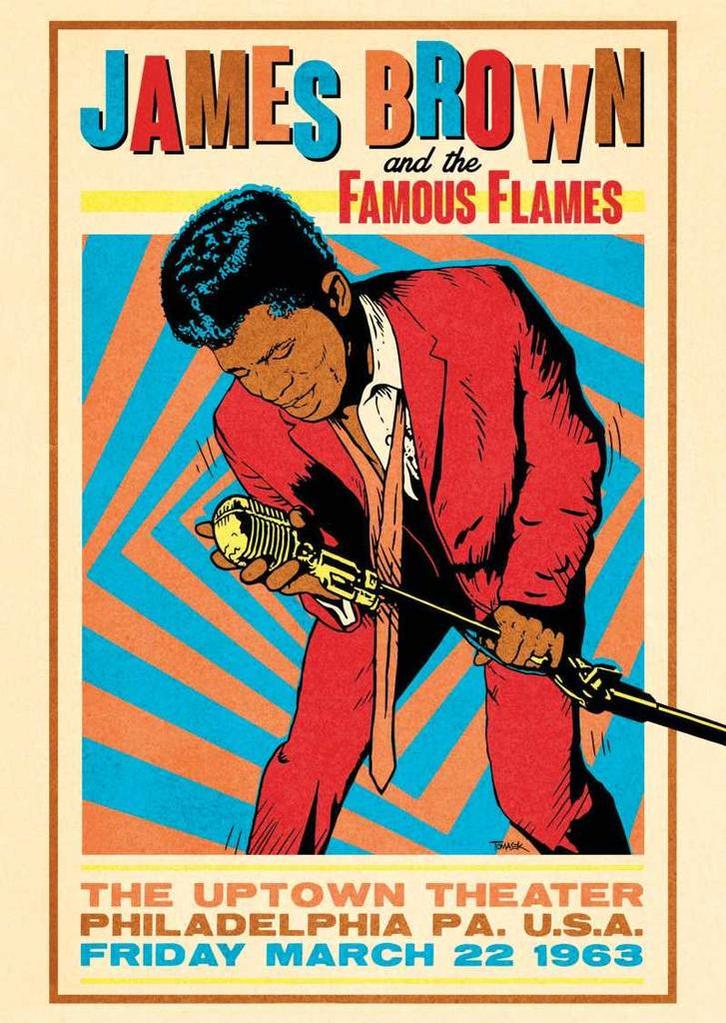 Posters - Poster Brown, James - The Uptown Theater, Verzamelen, Muziek, Artiesten en Beroemdheden, Zo goed als nieuw, Verzenden