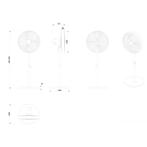 Ventilator - Trion Vikon - Statiefventilator - Staand - Rond, Witgoed en Apparatuur, Ventilatoren, Ophalen of Verzenden, Nieuw