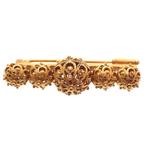 Vintage/antiek gouden broche; Filigrain (fantasie), Ophalen of Verzenden, Gebruikt, Overige kleuren, Goud