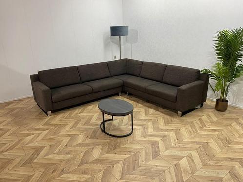 Bruine Hoekbank ~ Nieuwstaat, Huis en Inrichting, Banken | Bankstellen, Ophalen of Verzenden