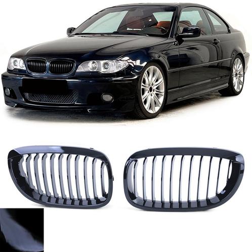 Grille nieren - BMW 3 Serie E46 Coupe Cabrio 03-07 - zwar..., Auto-onderdelen, Carrosserie en Plaatwerk, Nieuw, Ophalen of Verzenden