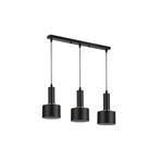 Hanglamp | Tema | Zwart | 3 lichts | E27 Fitting, 50 tot 75 cm, Nieuw, Ophalen of Verzenden, Metaal