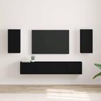 vidaXL TV Wandkast 2 pcs Zwart 30 x 31 x 60 cm Bewerkt hout, Huis en Inrichting, Minder dan 50 cm, Verzenden, Nieuw, Minder dan 100 cm
