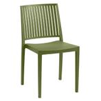 Stoel | EVORA | Kunststof | Olive | In-/Outdoor | Stapelbaar, Verzenden, Nieuw in verpakking