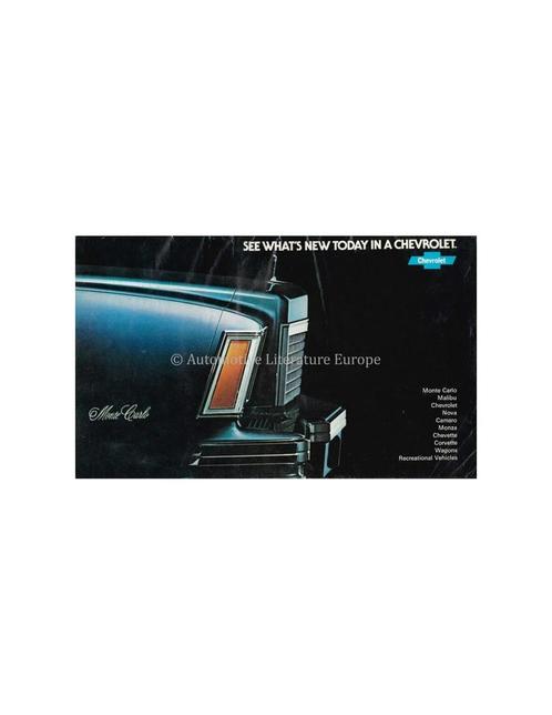 1977 CHEVROLET PROGRAMMA BROCHURE ENGELS (VS), Boeken, Auto's | Folders en Tijdschriften, Chevrolet