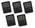 Set van 5 digitale timers, alarmklokken, zwart, Ophalen of Verzenden, Nieuw