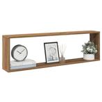 vidaXL Wandschappen kubus 4st 100x15x30cm bewerkt hout, Huis en Inrichting, Woonaccessoires | Wandplanken en Boekenplanken, Verzenden