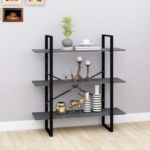 vidaXL Boekenkast met 3 schappen 100x30x105 cm grenenhout, Huis en Inrichting, Kasten | Boekenkasten, 25 tot 50 cm, Nieuw, Grenenhout