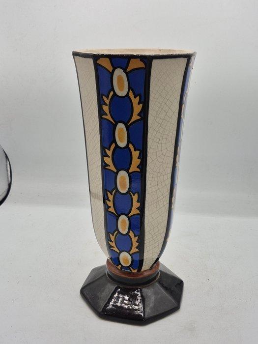 Auguste Mouzin et Cie - Vaas - Geglazuurde faience met, Antiek en Kunst, Antiek | Glas en Kristal