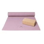 Basispakket yogamat en blok - lavendelpaars, Nieuw, Verzenden