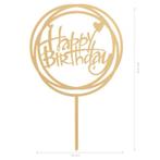 Taarttopper Happy Birthday, Hobby en Vrije tijd, Taarten en Cupcakes maken, Verzenden, Nieuw