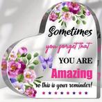 Hart van epoxy met bloemen sometimes you forget that are, Hobby en Vrije tijd, Ophalen of Verzenden, Nieuw