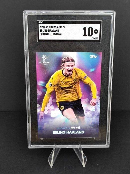 2020/21 Topps Football Festival Steve Aoki UCL Erling, Verzamelen, Stickers