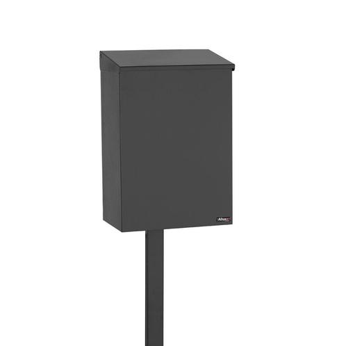 Allux 100 brievenbus zonder slot met paal 1003 staal - zwart, Tuin en Terras, Brievenbussen, Nieuw, Verzenden