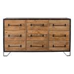 Dressoir Mangohout Neal 160 cm, Verzenden, 150 tot 200 cm, Nieuw, Industriële meubels
